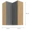 Konyhaszekrény STILO DUSTGREY/ARTISAN 60X60 GN-90 2F (90°),2