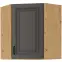 Konyhaszekrény STILO GRAFIT/ARTISAN 60X60 GN-72 2F (45°)