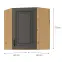 Konyhaszekrény STILO GRAFIT/ARTISAN 60X60 GN-72 2F (45°),2