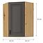 Konyhaszekrény STILO GRAFIT/ARTISAN 60X60 GN-90 1F (45°),2