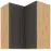Konyhaszekrény STILO GRAFIT/ARTISAN 60X60 GN-72 2F (90°)