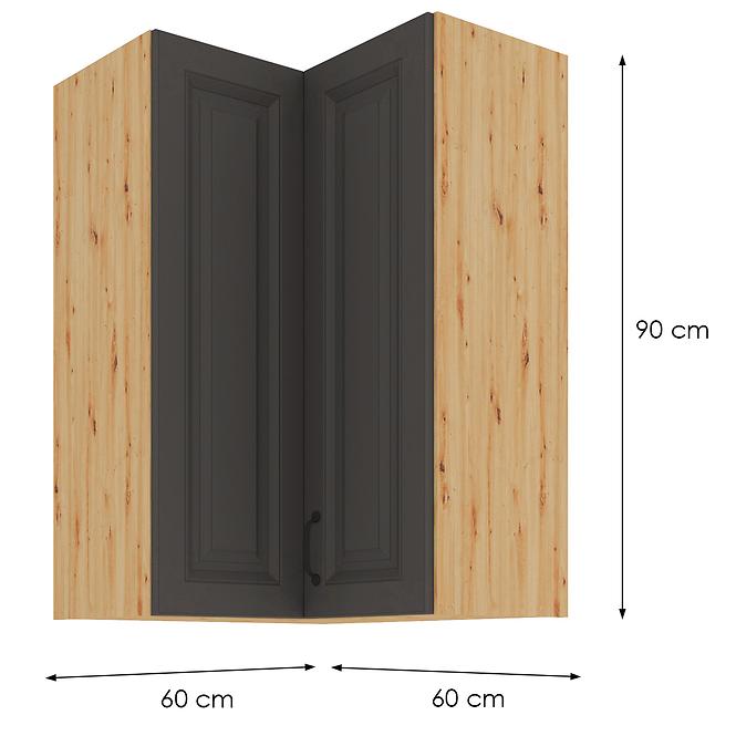 Konyhaszekrény STILO GRAFIT/ARTISAN 60X60 GN-90 2F (90°)