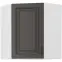 Konyhaszekrény STILO GRAFIT/fehér 60X60 GN-72 2F (45°)