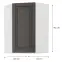 Konyhaszekrény STILO GRAFIT/fehér 60X60 GN-90 1F (45°),2