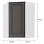 Konyhaszekrény STILO GRAFIT/fehér 60X60 GN-90 1F (45°),2