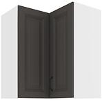 Konyhaszekrény STILO GRAFIT/fehér 60X60 GN-72 2F (90°)