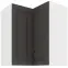 Konyhaszekrény STILO GRAFIT/fehér 60X60 GN-72 2F (90°)