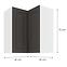 Konyhaszekrény STILO GRAFIT/fehér 60X60 GN-72 2F (90°),2