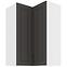 Konyhaszekrény STILO GRAFIT/fehér 60X60 GN-90 2F (90°)