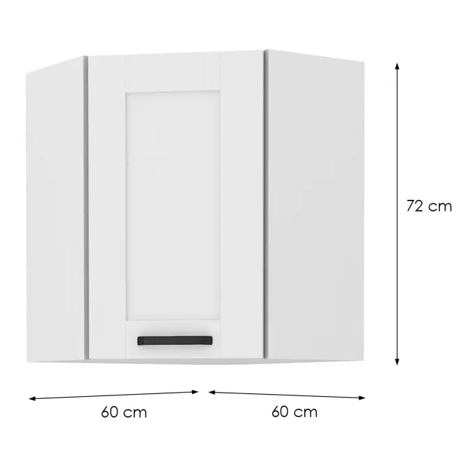 Konyhaszekrény LUNA fehér/fehér 60X60 GN-72 2F (45°)