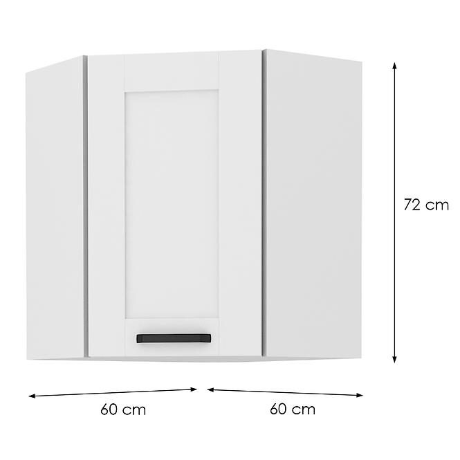 Konyhaszekrény LUNA fehér/fehér 60X60 GN-72 2F (45°)