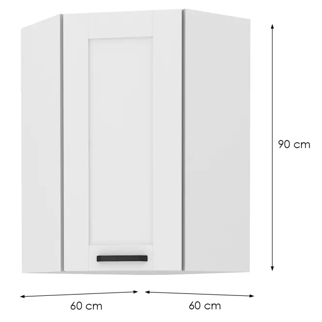 Konyhaszekrény LUNA fehér/fehér 60X60 GN-90 1F (45°),2