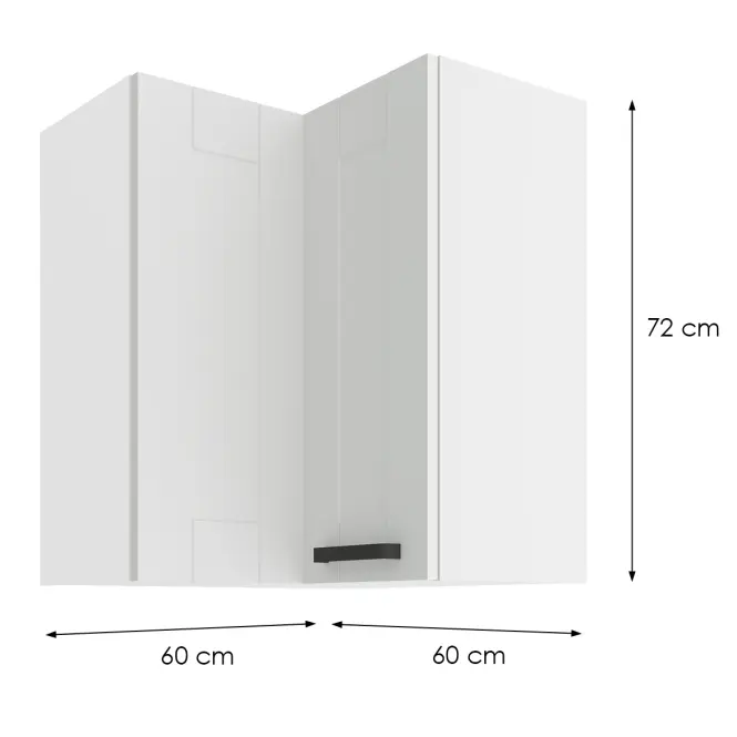 Konyhaszekrény LUNA fehér/fehér 60X60 GN-72 2F (90°),2