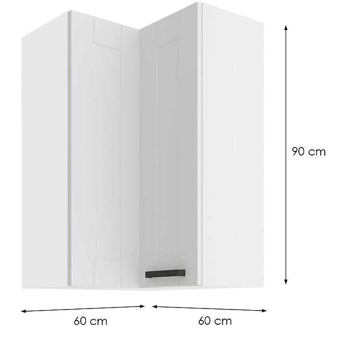 Konyhaszekrény LUNA fehér/fehér 60X60 GN-90 2F (90°)
