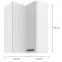 Konyhaszekrény LUNA fehér/fehér 60X60 GN-90 2F (90°),2