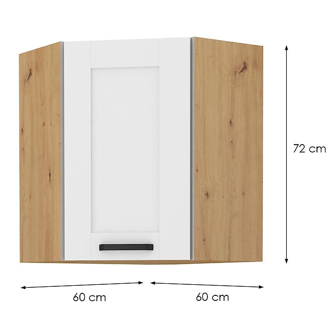 Konyhaszekrény LUNA fehér/ARTISAN 60X60 GN-72 2F (45°)