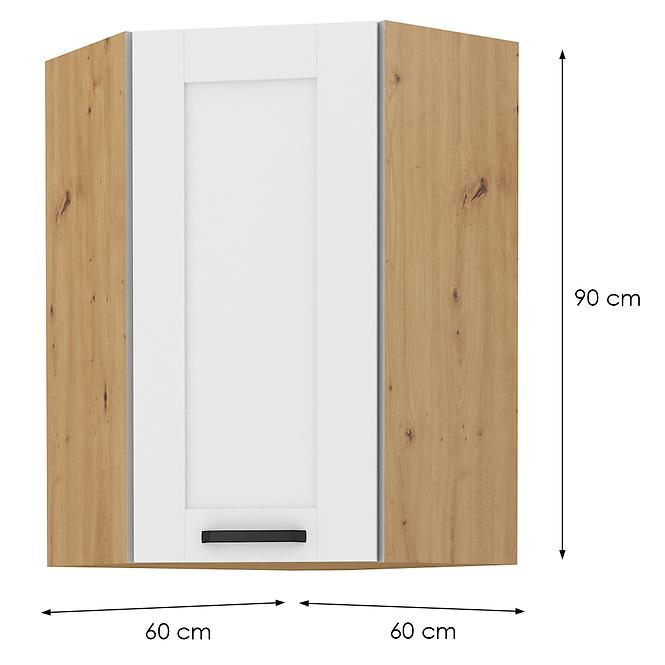 Konyhaszekrény LUNA fehér/ARTISAN 60X60 GN-90 1F (45°)