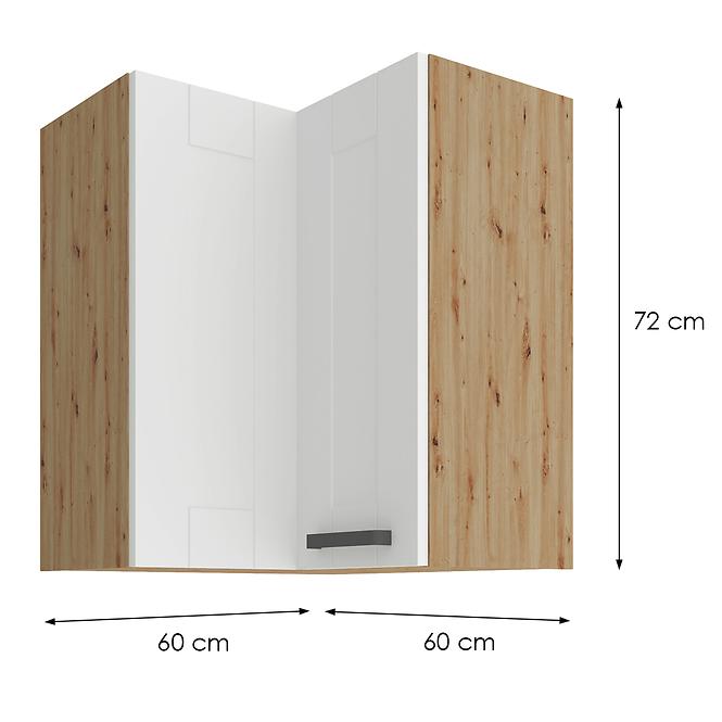 Konyhaszekrény LUNA fehér/ARTISAN 60X60 GN-72 2F (90°)