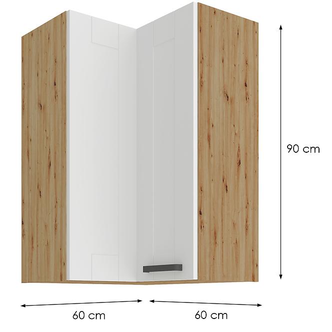 Konyhaszekrény LUNA fehér/ARTISAN 60X60 GN-90 2F (90°),2
