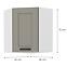 Konyhaszekrény LUNA CLAYGREY/fehér 60X60 GN-72 2F (45°),2