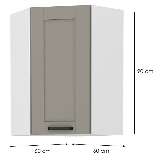 Konyhaszekrény LUNA CLAYGREY/fehér 60X60 GN-90 1F (45°)