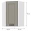 Konyhaszekrény LUNA CLAYGREY/fehér 60X60 GN-90 1F (45°),2