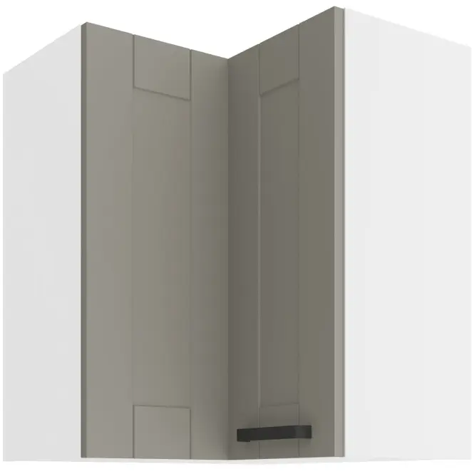 Konyhaszekrény LUNA CLAYGREY/fehér 60X60 GN-72 2F (90°)