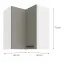 Konyhaszekrény LUNA CLAYGREY/fehér 60X60 GN-72 2F (90°),2