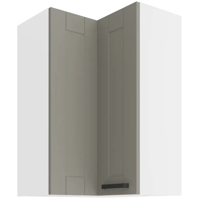 Konyhaszekrény LUNA CLAYGREY/fehér 60X60 GN-90 2F (90°)
