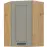 Konyhaszekrény LUNA CLAYGREY/ARTISAN 60X60 GN-90 1F (45°)