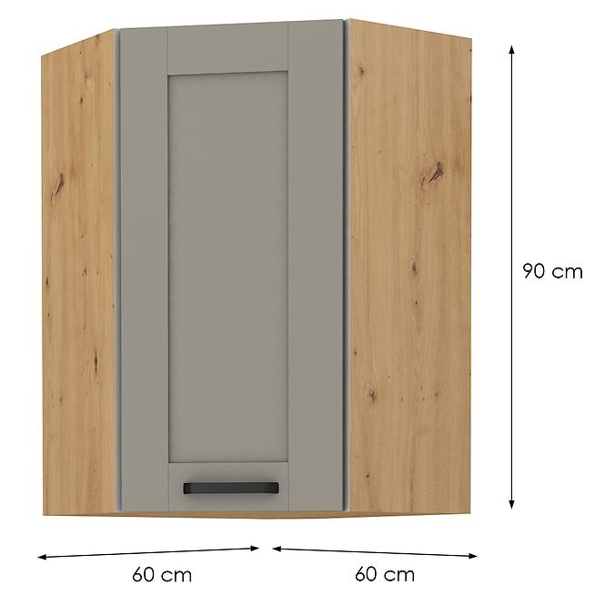 Konyhaszekrény LUNA CLAYGREY/ARTISAN 60X60 GN-90 1F (45°)