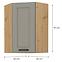 Konyhaszekrény LUNA CLAYGREY/ARTISAN 60X60 GN-90 1F (45°),2