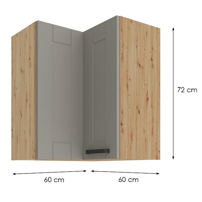 Konyhaszekrény LUNA CLAYGREY/ARTISAN 60X60 GN-72 2F (90°)