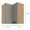 Konyhaszekrény LUNA CLAYGREY/ARTISAN 60X60 GN-72 2F (90°),2