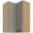 Konyhaszekrény LUNA CLAYGREY/ARTISAN 60X60 GN-90 2F (90°)