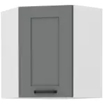 Konyhaszekrény LUNA DUSTGREY/fehér 60X60 GN-72 2F (45°)