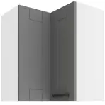 Konyhaszekrény LUNA DUSTGREY/fehér 60X60 GN-72 2F (90°)