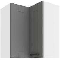 Konyhaszekrény LUNA DUSTGREY/fehér 60X60 GN-72 2F (90°)