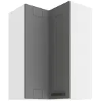 Konyhaszekrény LUNA DUSTGREY/fehér 60X60 GN-90 2F (90°)