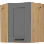 Konyhaszekrény LUNA DUSTGREY/ARTISAN 60X60 GN-72 2F (45°)