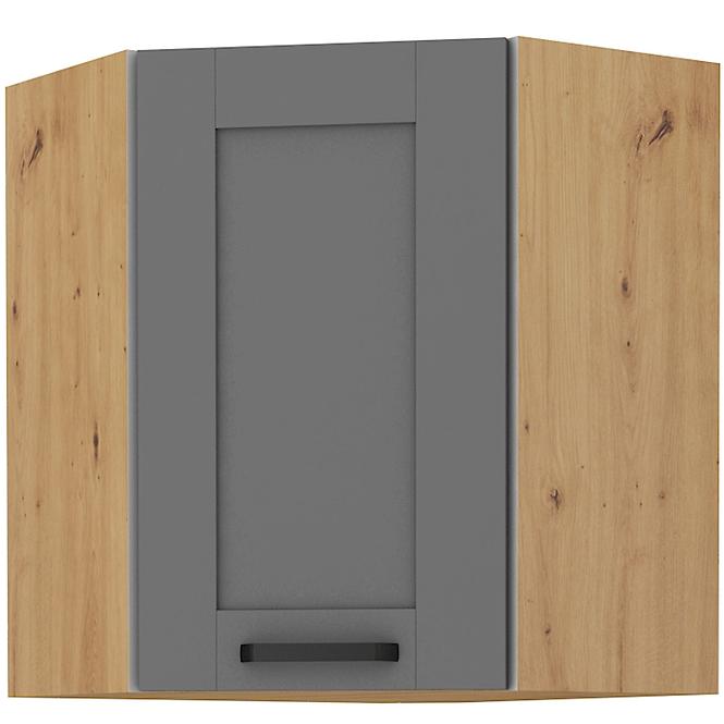 Konyhaszekrény LUNA DUSTGREY/ARTISAN 60X60 GN-72 2F (45°)