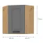 Konyhaszekrény LUNA DUSTGREY/ARTISAN 60X60 GN-72 2F (45°),2