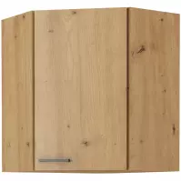 Konyhaszekrény MODENA Fekete/tölgy ARTISAN 60X60 GN-72 2F (45°)