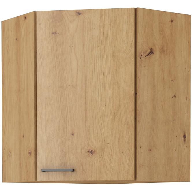 Konyhaszekrény MODENA Fekete/tölgy ARTISAN 60X60 GN-72 2F (45°)