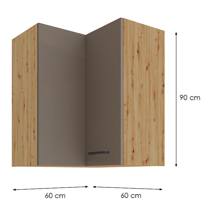 Konyhaszekrény BOLONIA SZARVASGOMBA/tölgy ARTISAN 60X60 GN-72 2F (90°),2