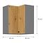 Konyhaszekrény AVA ARTISAN/Antracit 60X60 GN-72 2F (90°),2