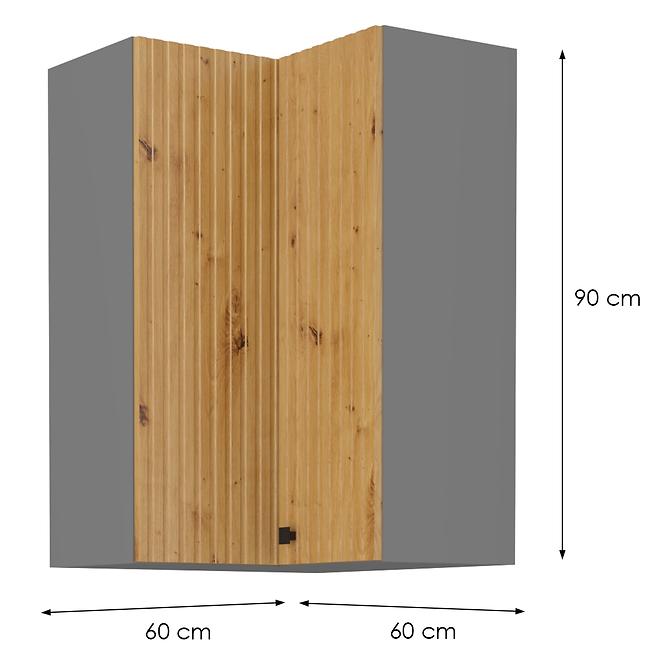 Konyhaszekrény AVA ARTISAN/Antracit 60X60 GN-90 2F (90°)