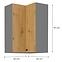 Konyhaszekrény AVA ARTISAN/Antracit 60X60 GN-90 2F (90°),2