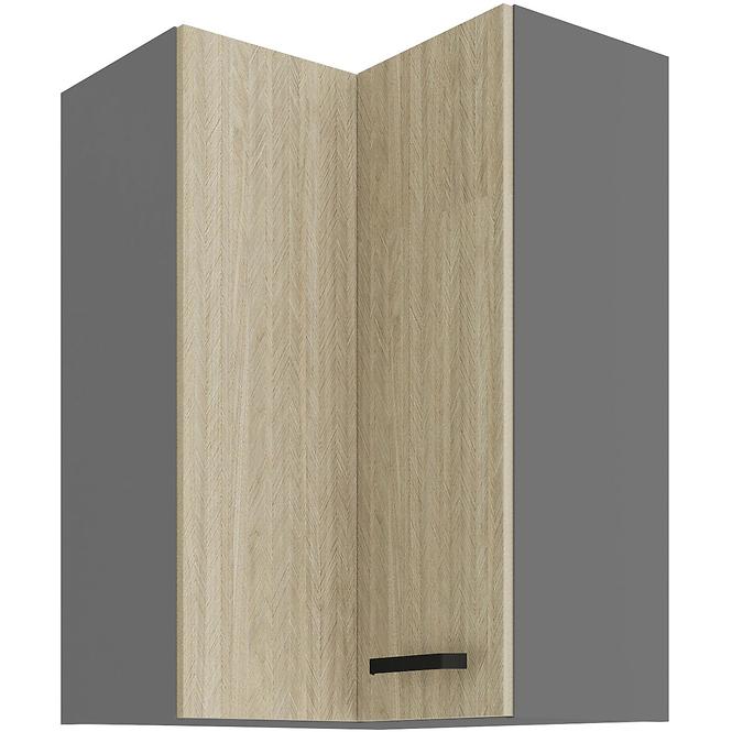 Konyhaszekrény SCANDI halszálkás/Antracit 60X60 GN-90 2F (90°)