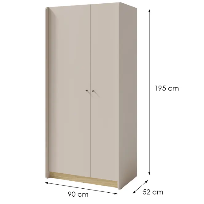 Szekrény Alessio AE3 2D Bézs /Tölgy,2
